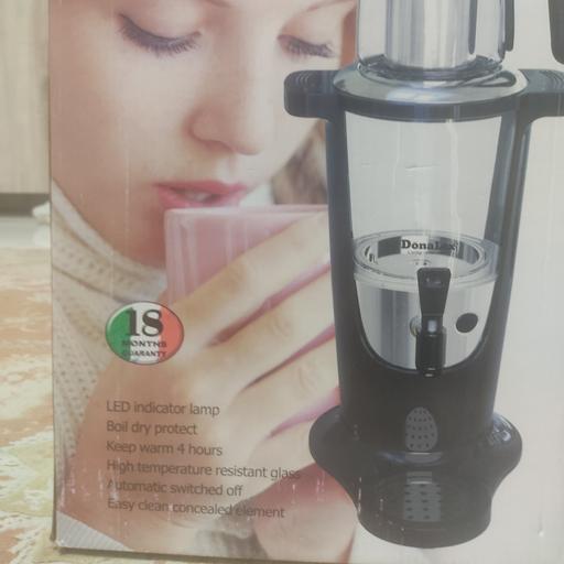 چای ساز برقی جنس پیرکس مارک دونالوکس، چهار لیتری چراغ ال،ای،دی،شیک مجلسی ،گرم کن،عالی قیمت مناسب